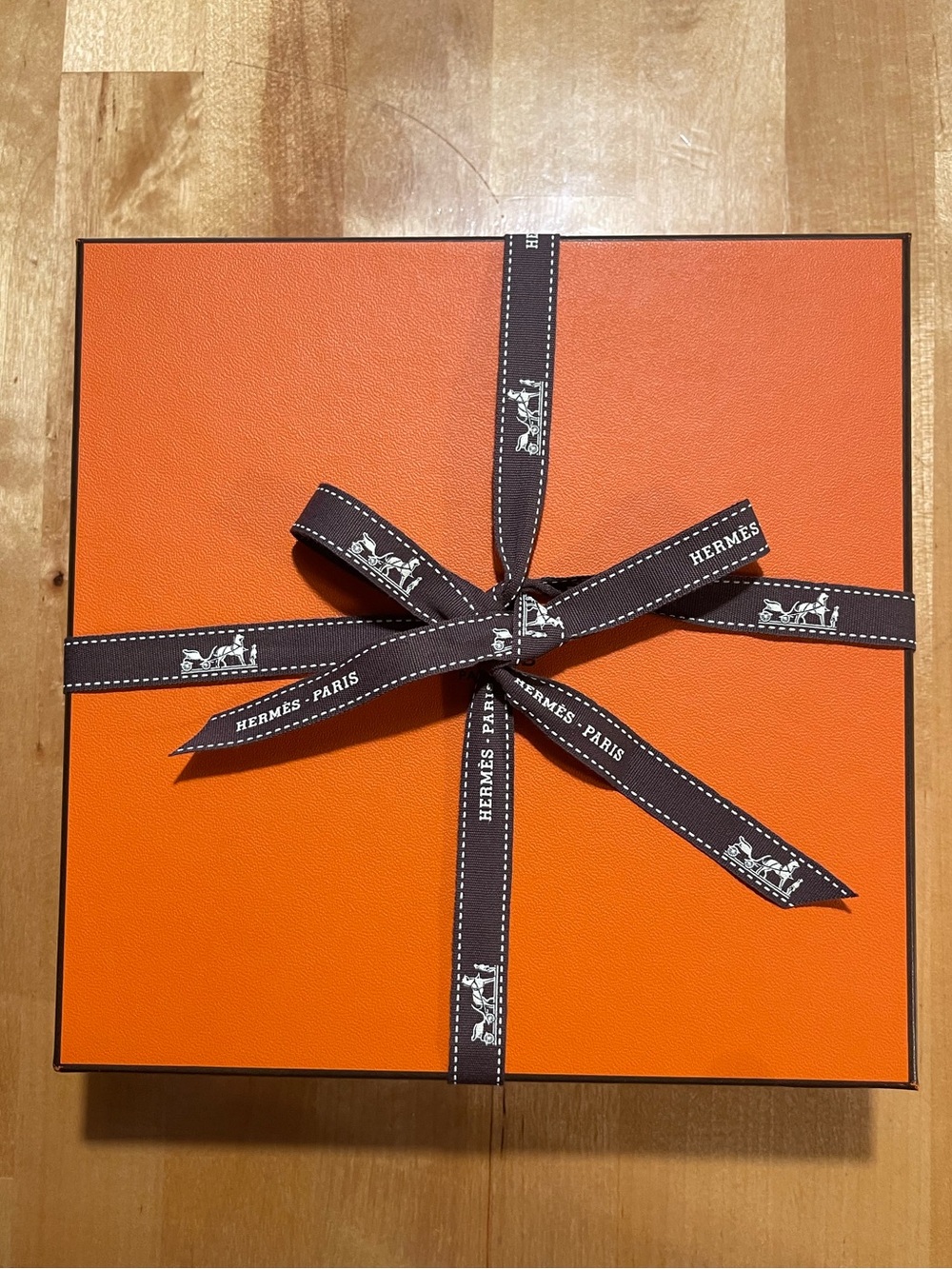 Hermès Empty Belt Gift Box Set with Ribbon & Tissue Paper